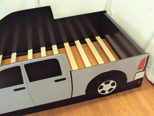 Custom Made Pickup Truck Twin Kids Bed Frame - Handcrafted - Truck Themed Children's Bedroom Furniture
