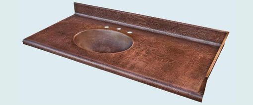 Custom Made Copper Countertop With Integral Sink & Backsplash