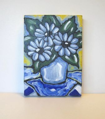 Custom Made Daisies Still Life Painting Original Acrylic On Canvas