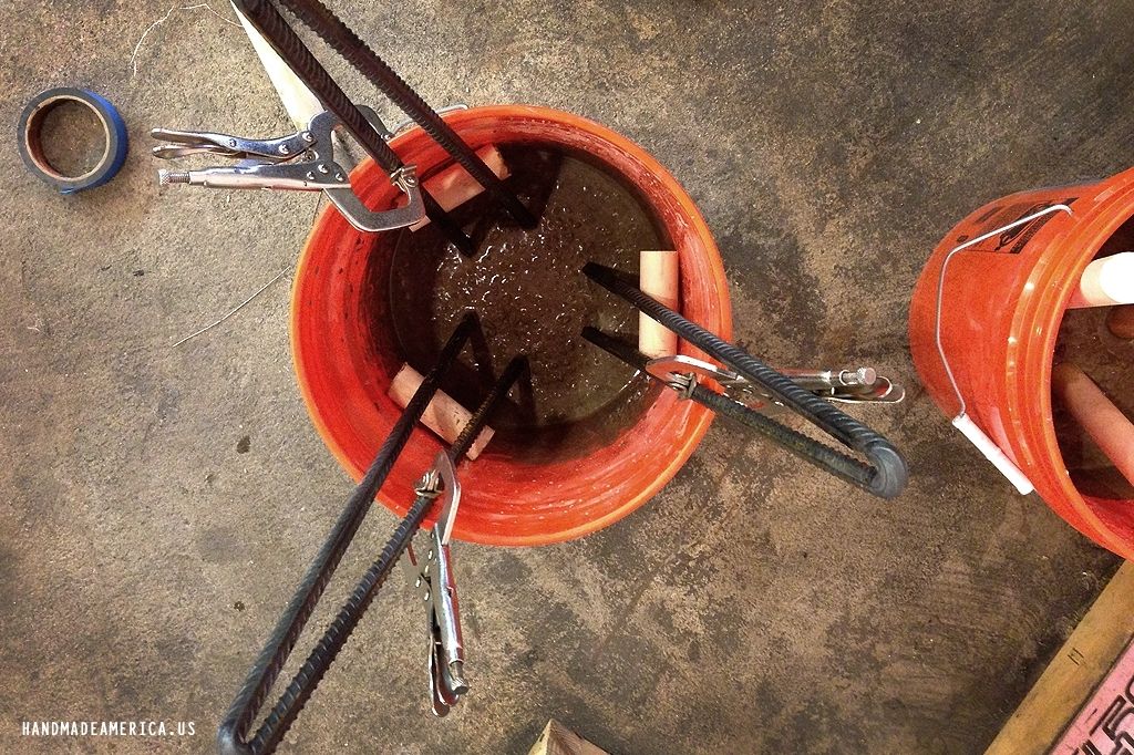 Handmade Concrete Bucket Stool by Handmade America