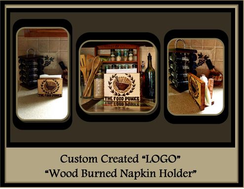 Custom Made Napkin Holder, Custom, Any Image And Words