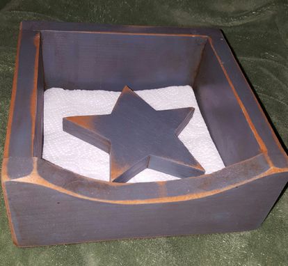 Custom Made Napkin Box W/ Star