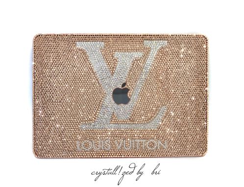 Custom Made 12" Mac Crystallized Laptop Case Macbook Apple Tech Bling Genuine European Crystals Bedazzled