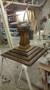 Custom Made Square Tuscan Pedestal Table