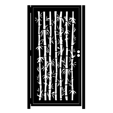 Custom Made Artistic Metal Bamboo Gate - Decorative Garden Gate - Handmade - Security Door