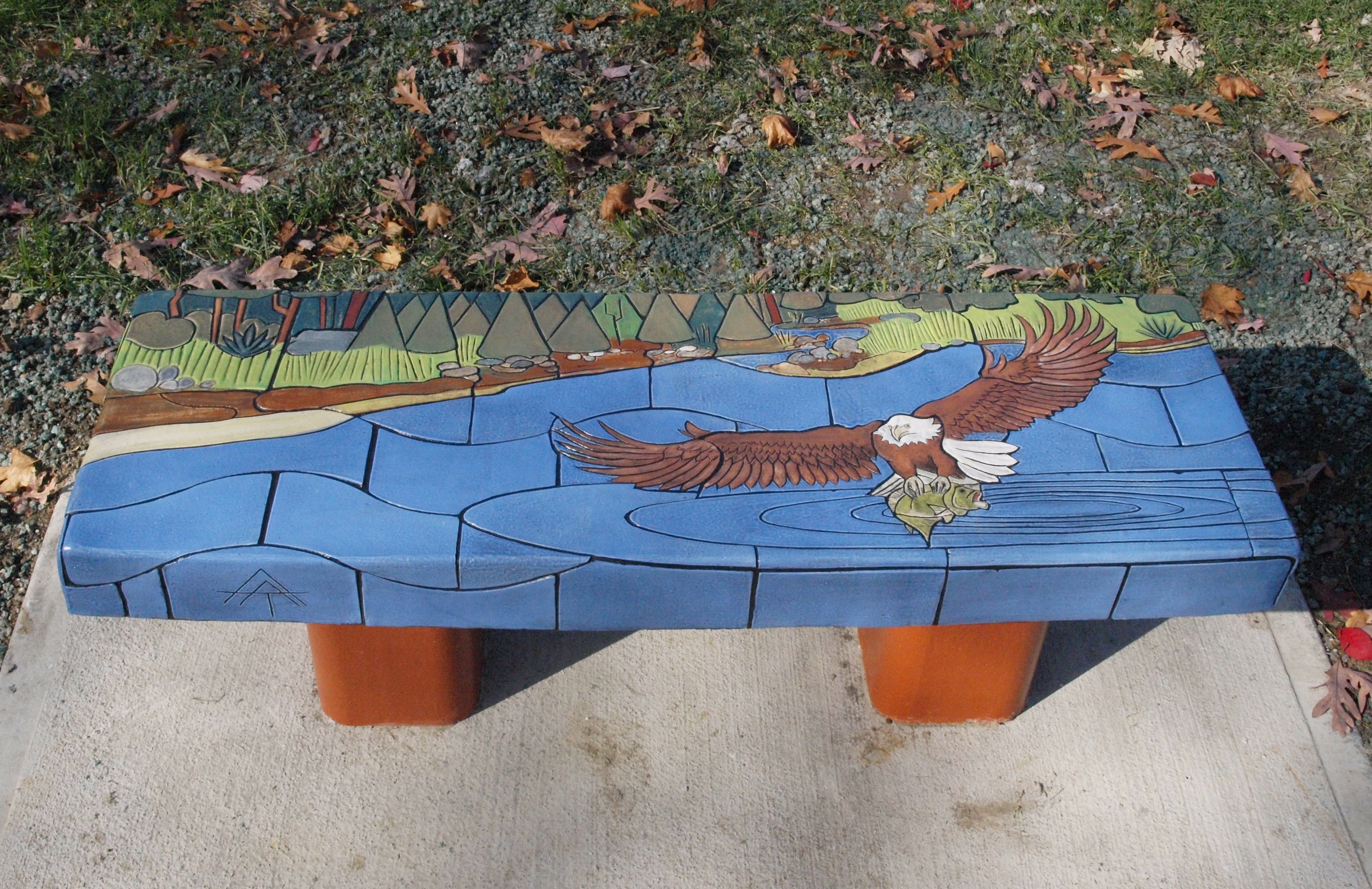 Buy Custom Made Wilderness Tile Benches,, made to order from Aliberti