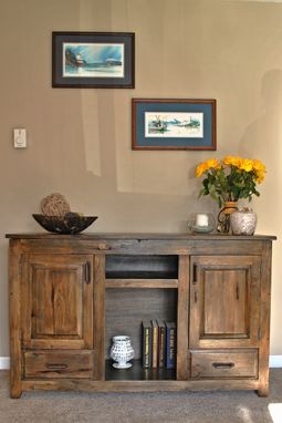 Custom Made Hickory Sideboard With Raised Panels