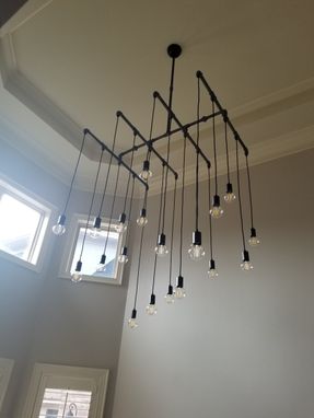 Custom Made 20 Light Xl Industrial Steel Chandelier (48"X48")