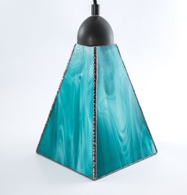 Custom Made Custom Stained Glass Pendant Lights - Wispy Art Glass - Choice Of Colors