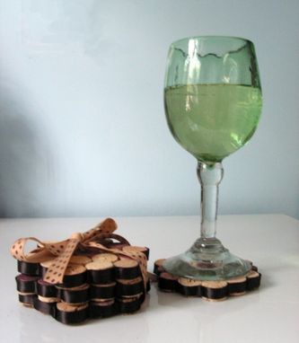 Custom Made Upcycled Coasters - Set Of Four Made From Recycled Wine Corks