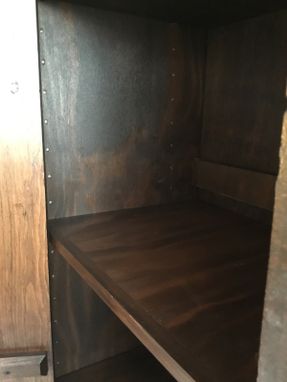 Custom Made Rustic Cabinets With Adjustable Shelves
