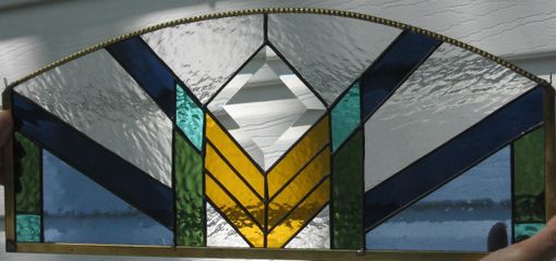 Custom Made Southwest Style Stained Glass Panel