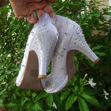 Custom Made Wedding Shoes Snowflakes And Swirls.