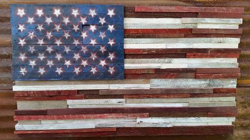 Custom Made One Of A Kind Us Flags Made From Reclaimed Barnwood!!