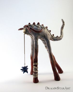 Custom Made Tall Red Dragon Beast Sculpture