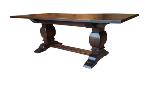 Custom Made Rustic Walnut Trestle Table