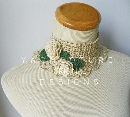 Custom Made Handmade Wedding The Victorian Collar In Antique Cream