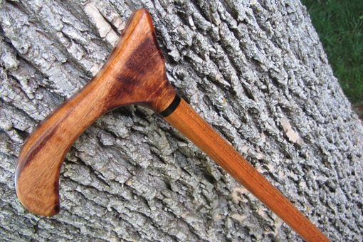 Custom Made Walking Cane - Tigerwood (Concalo Alves), African Blackwood, Brazilian Cherry 36