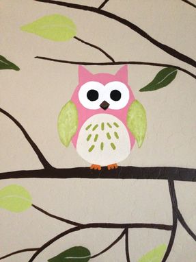 Custom Made Tree Mural With Owls