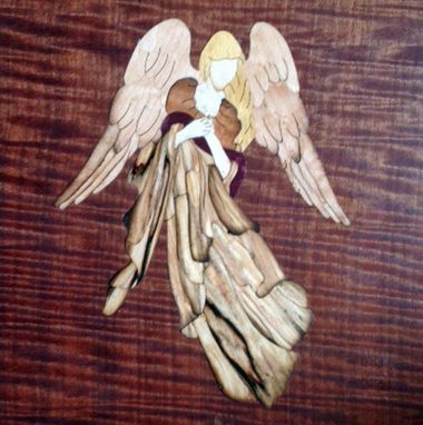Custom Made Jewelry/Keepsake Boxes With Angel Marquetry Inlay