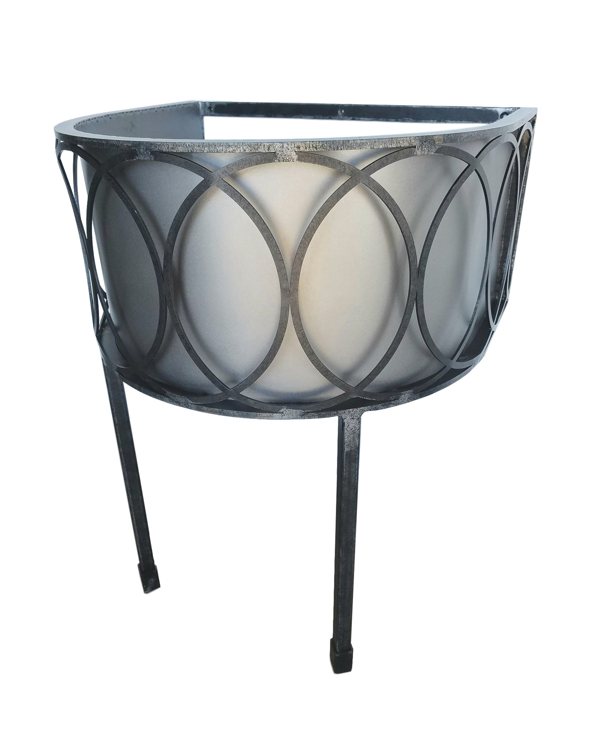 Custom Metal Bathroom Vanity (Mason Half Round) by Urban Ironcraft