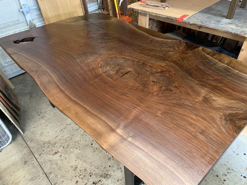 Custom Made Live Edge Walnut Dining Table