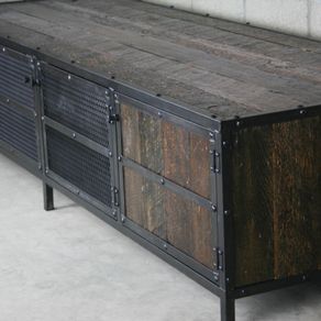 Custom Tv Stands Custommade Rustic Media Console Credenza Vintage Mid Century Modern Reclaimed Wood