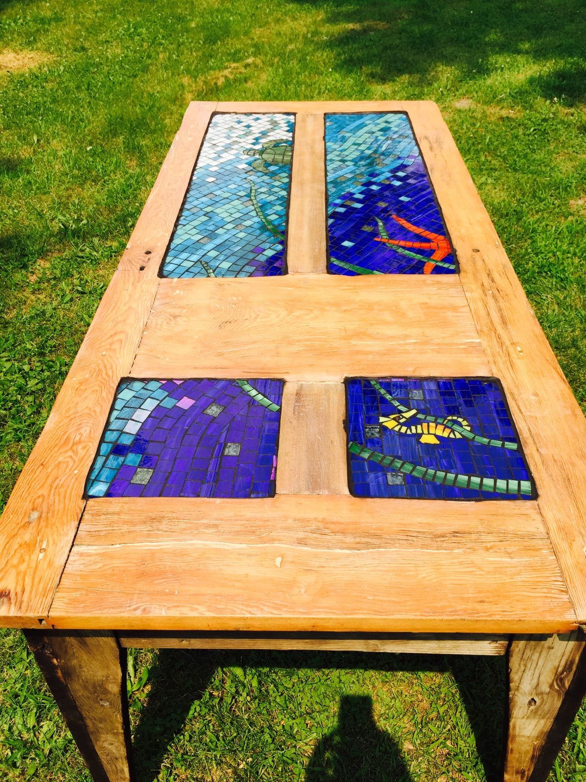 Buy Custom Stained Glass Dining Table, made to order from H&H