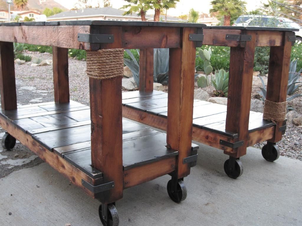 Custom Made Rustic Utility Carts by Thecarpenterant