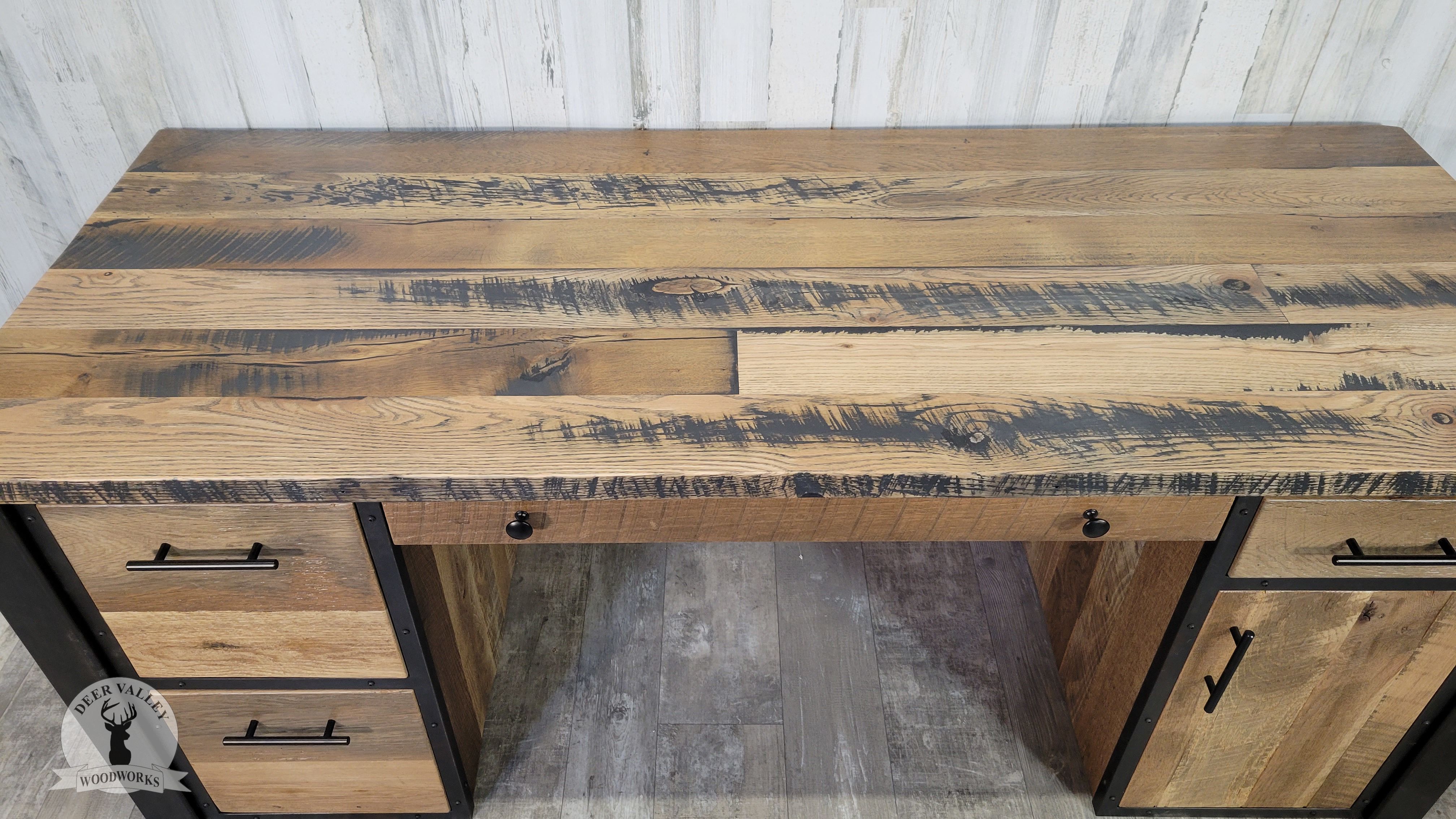 Buy Handmade Reclaimed Barnwood Desk, Reclaimed Wood Executive Desk