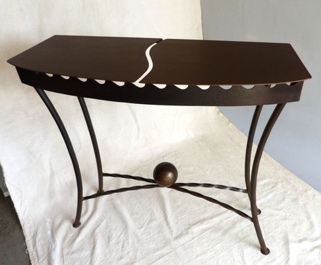 Custom Made Salvaged Steel Console Tables