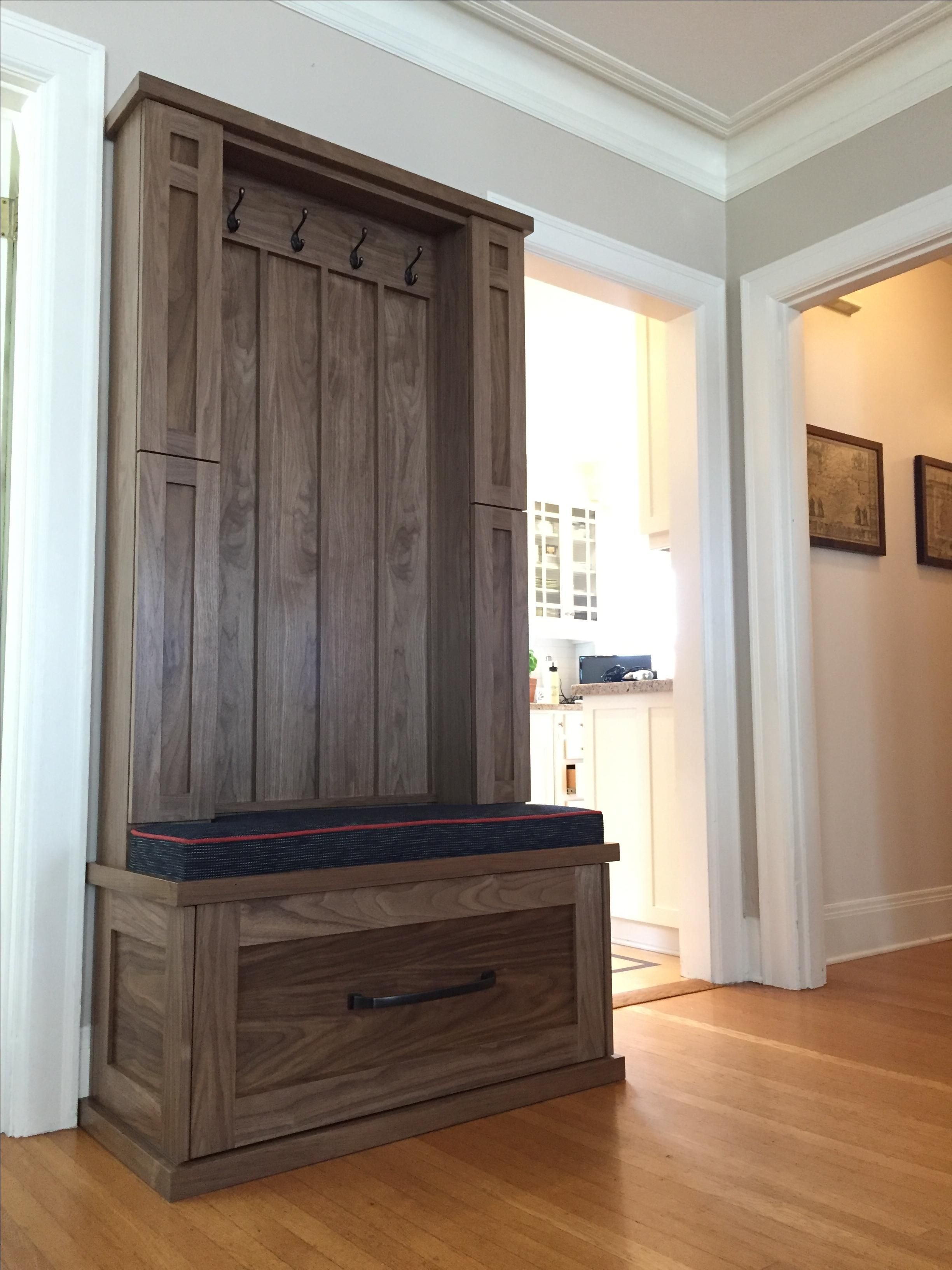 Handmade Walnut Hall Tree by Kula Solutions
