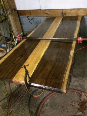 Custom Made Live Edge Walnut & Cherry Tabletop