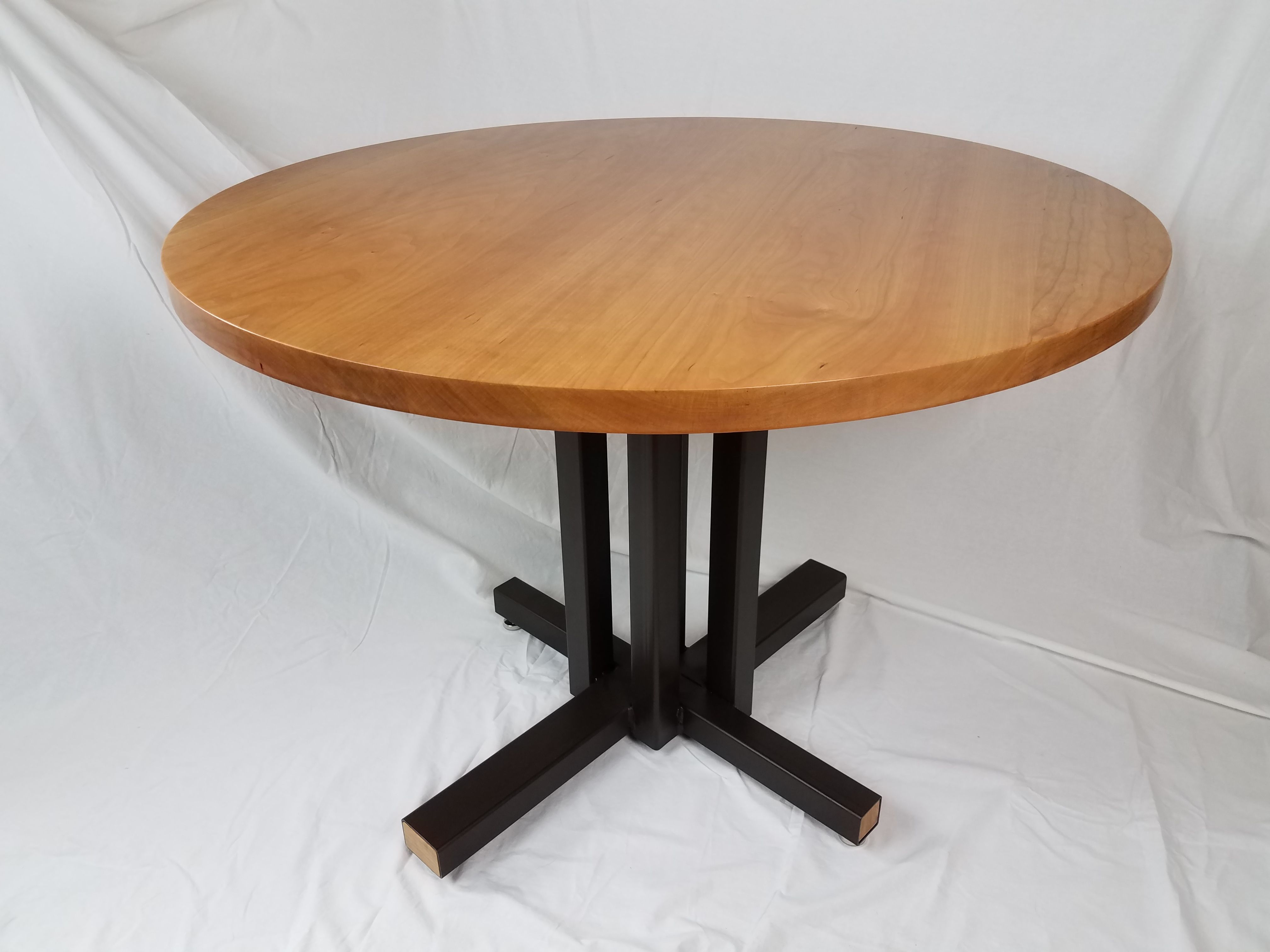 Custom Pedestal Kitchen Table by Four Fields Furniture