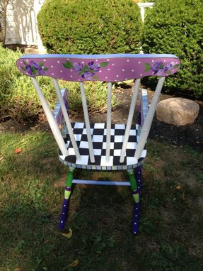 Custom Made Custom Hand Painted Childs Rocking Chair