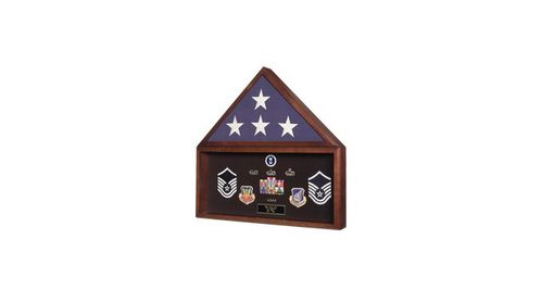 Custom Made Large Flag And Medal Display Case For 5ft X 9 Ft Flag