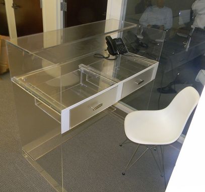 Custom Made Acrylic Reception Desk - Hand Crafted And Made To Order, Custom Sizing And Features Never A Problem