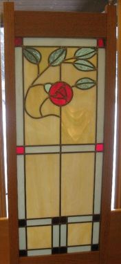 Custom Made Circle Praire Rose Stained Glass