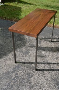 Custom Made Walnut And Steel Desk