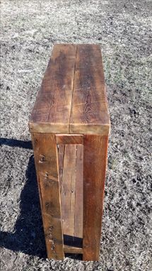 Custom Made Reclaimed Barnwood Sofa Table. Made In Montana