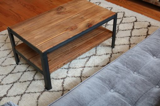 Custom Made The Calumet Coffee Table // Reclaimed Wood Planks & Steel