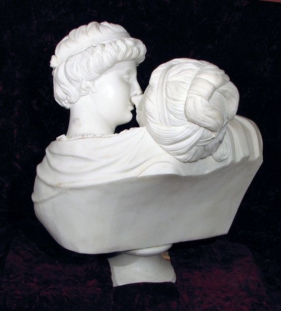 Hand Made Love’s First Kiss, Marble Bust by HC Bronze and Marble