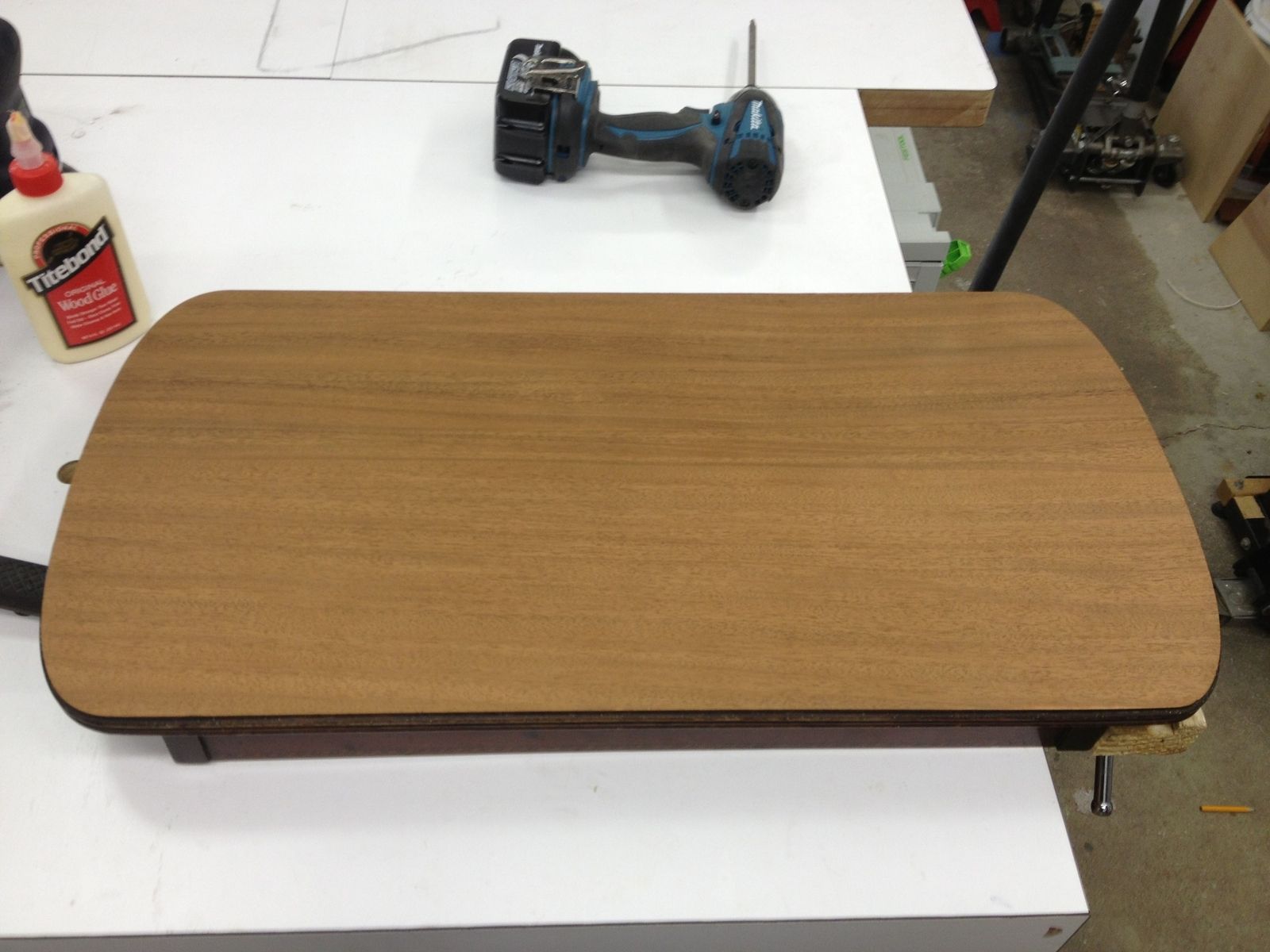 Hand Made Mahogany (Veneer) Table Repair & Refinish by MAD Woodwork