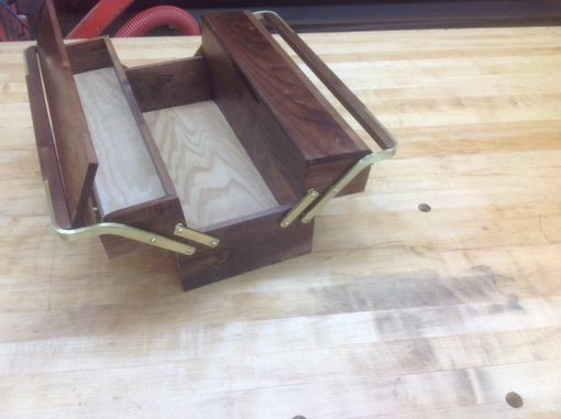 Custom Made Walnut Tool Box, Art Hobby Box.
