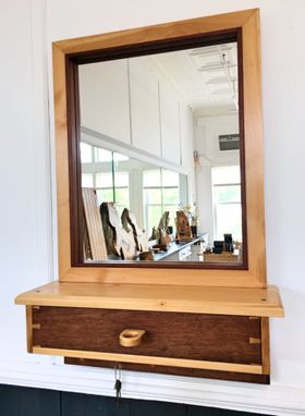 Custom Made Entryway Mirror (Beech & Mahogany)