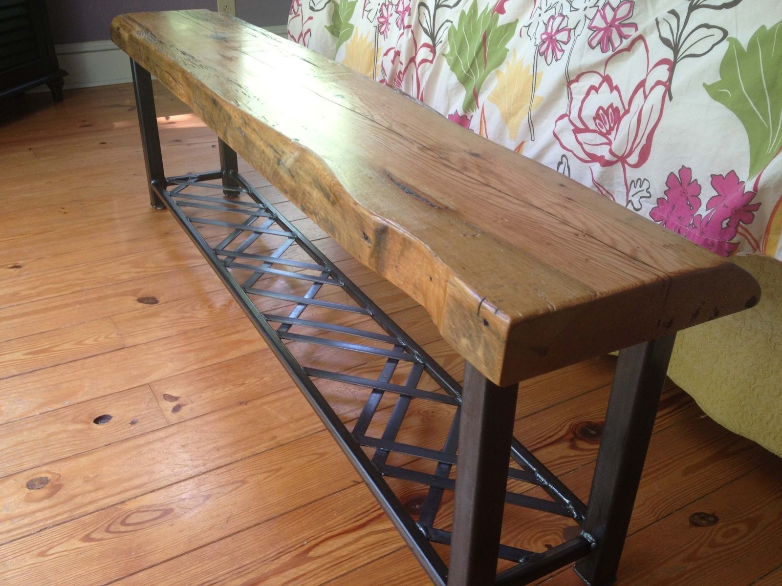 Handmade Wooden Rustic Shoe Rack / Boot Storage Bench With Storage