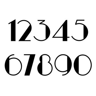 Custom Made Modern House Number Plaque, Metal House Numbers, Modern House Numbers, Art Deco, Custom Metal Sign