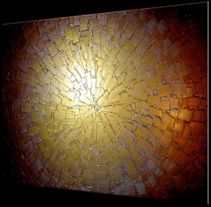 Buy Custom Made Abstract Gold Original Metallic Textured Painting By