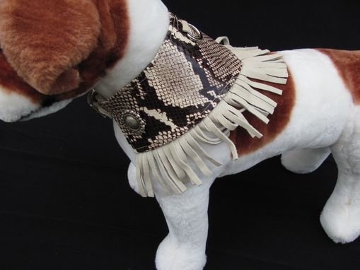 Custom Made Brown/Black Or Pink Python Dog Collar