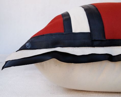 Custom Made Recycled Bicycle Inner Tube And Wool Oversized Floor Pillows